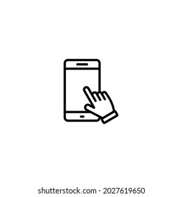 Touchscreen-Smartphone-Symbol, Vektorgrafik