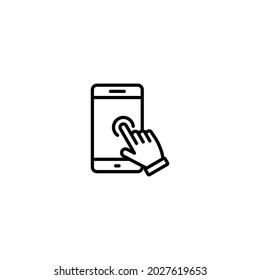 hand Touch screen smartphone icon vector for web site Computer and mobile app