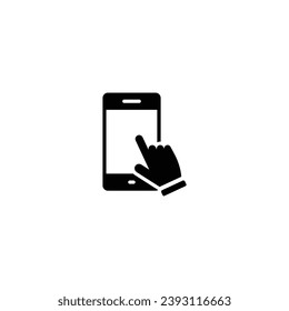 Hand Touch screen smartphone icon vector for web site Computer and mobile app