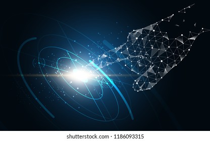 Hand touch selection,touch the future abstract technology innovation concept
 - Shutterstock ID 1186093315
