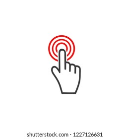 hand touch simple icon