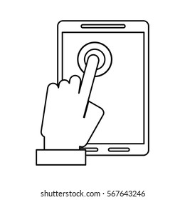 hand touch smartphone display digital linear