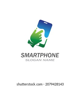 Hand Touch Smartphone Symbol auf weißem Hintergrund für Ihr Design, Logo, Ihre Anwendung