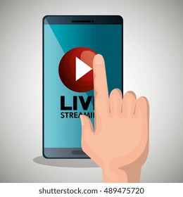 hand touch smartphone media player design