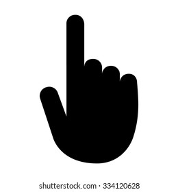 Hand touch, tap or click flat vector icon for apps and websites