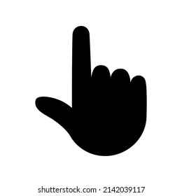 Hand touch, tap or click icon. Hand pointer. Vector illustration, isolated on white background.
