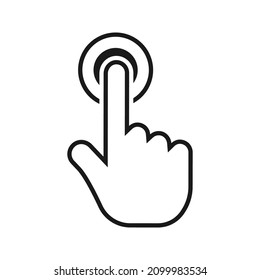 Hand touch or tap gesture flat vector icon for apps and websites