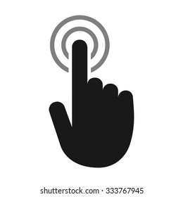 Hand Touch / Tap Gesture Flat Vector Icon For Apps And Websites