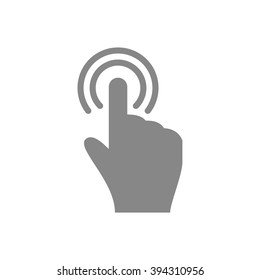 Hand touch / tap gesture line art icon for apps and websites Vector