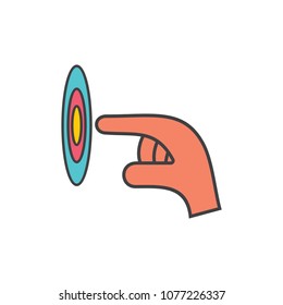 hand touch target symbol vector