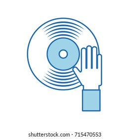 hand touch vinyl music disk entertainment