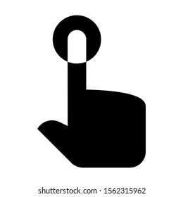 hand touching door bell icon vector