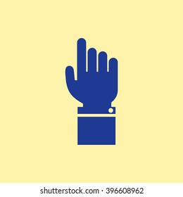 Hand, Touching Finger Icon.