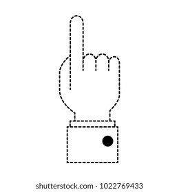 hand touching isolated icon