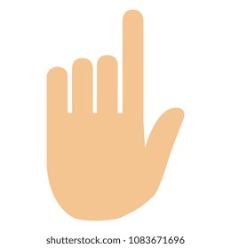 hand touching isolated icon