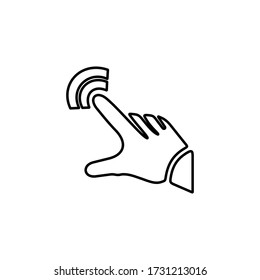 Handberührungsbildschirm-Symbol Tippen Sie auf das Bildschirmkonzept.