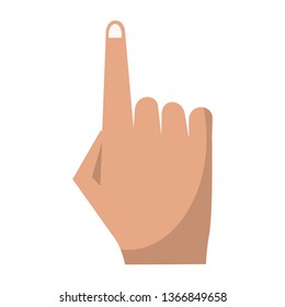 Hand touching something symbol