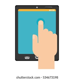 Hand touching tablet design