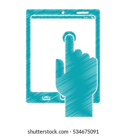 Hand touching tablet design