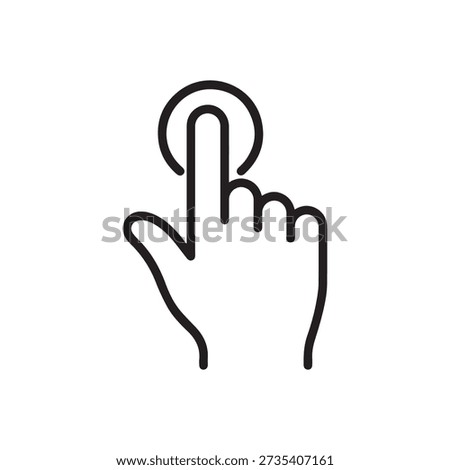 Hand Touchscreen Tap Gesture Icon Vector