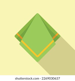 Hand towel icon flat vector. Fabric napkin. Clean cloth