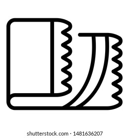 Hand towel icon. Outline hand towel vector icon for web design isolated on white background