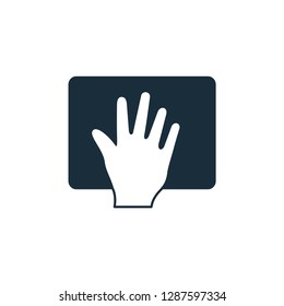 Hand and towel icon vector logo template