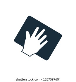 Hand and towel icon vector logo template