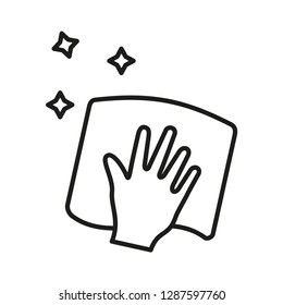 Hand and towel icon vector logo template