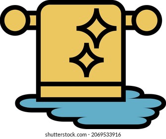 Handtuch, Illustration, Vektorgrafik, auf weißem Hintergrund.