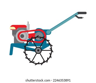 hand tractor or mini tractor vector art