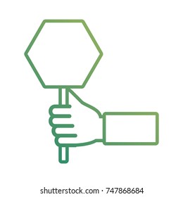 hand  with  trafic sign  vector illustration