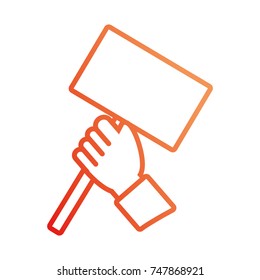  hand  with  trafic sign  vector illustration