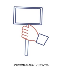 hand  with  trafic sign vector illustration