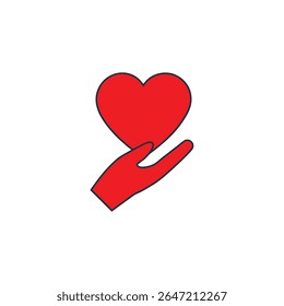 a hand with a transparent heart that reflects