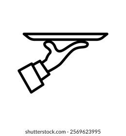 Hand and Tray icon illustration vector design 