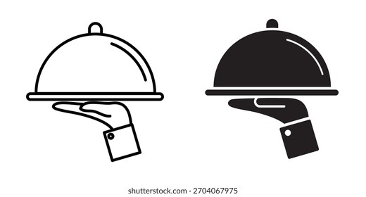Hand tray icon illustration vector design template