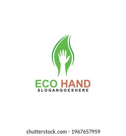 Hand, Tree and Leaf logo Combination. Arm and ecosystem symbol or icon. Unique and Organic