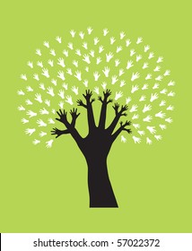 hand tree, symbol of diversity