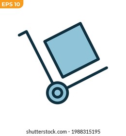 hand trolley icon symbol template for graphic and web design collection logo vector illustration