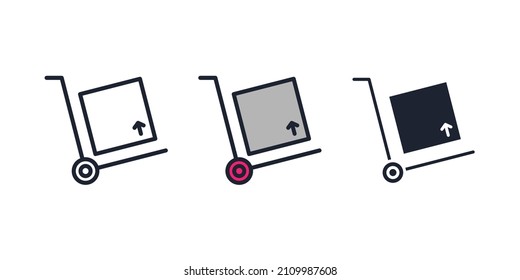 hand trolley icon symbol template for graphic and web design collection logo vector illustration