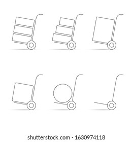 hand trolley icon vector on white background