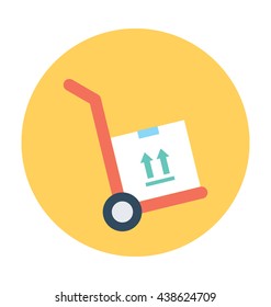 Hand Trolley Vector Icon