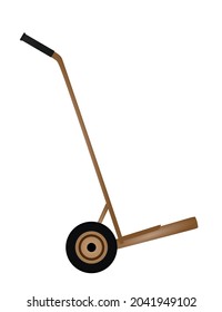 Hand trolley for warehouse. vector
