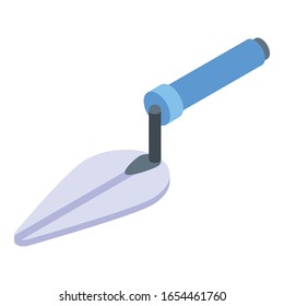 Icono de la pala. Isométrico del icono del vector del traviesa para el diseño web aislado en fondo blanco
