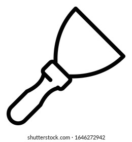 Icono de la pala. Icono de vector de trazo de contorno para diseño web aislado en fondo blanco