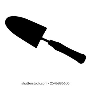 Hand trowel icon silhouette vector on white background.