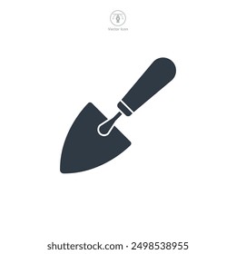 Hand Trowel icon symbol vector illustration isolated on white background
