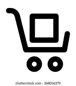 Hand Truck Bold Line Vector Icon