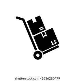 Hand Truck Dolly with Boxes Moving Heavy Load Transport Equipment